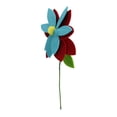 thumbnail image 3 of Raz 16" Bohemian Blue and Red Pointed Flower Christmas Spray, 3 of 3