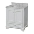 thumbnail image 5 of Nantucket 30" Bathroom Vanity with White Cabinet and Carrara Marble Top, 5 of 6