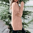 thumbnail image 3 of BLVB Womens Fall Winter Long Sleeve Cardigans Oversized Casual Cable Knit Open Front Sweater Coat Outerwear with Pockets, 3 of 6