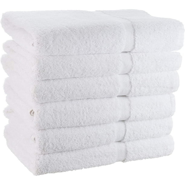Wealuxe Cotton Bath Towels 22x44 Inch Small and Lightweight 6