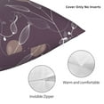 thumbnail image 5 of YFYANG Square Decorative Throw Pillow Case (Without Pillow Insert), Purple Plant Line Art Bedroom Sofa Car Cushion Cover, 22"x22", 5 of 9