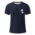 thumbnail image 3 of Chemises pour Hommes, Hommes Imprimé Col Rond Décontracté Mode Manches Courtes Blouses Col Rond Chemises, 3 of 4