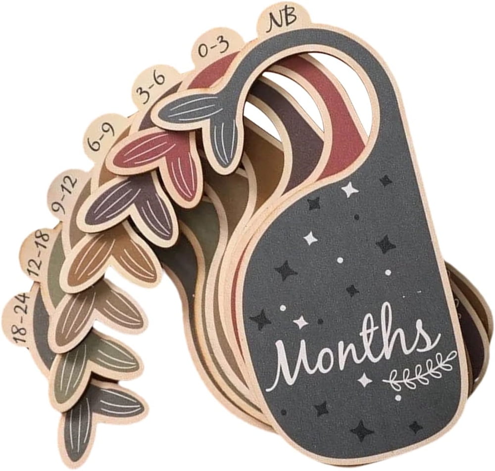 NOGIS 7 Pcs Closet Garment Size Dividers Baby Closet Wardrobe Clothes