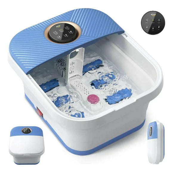 Spa para pies ALLJOY plegable con calor, burbujas, luz roja y más