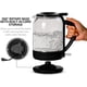 thumbnail image 5 of Hervidor eléctrico de cristal OVENTE KG516B 1.5L 1500W Negro, 5 of 9