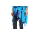 thumbnail image 7 of Beautybatik Blue Womens Boho Hippie Batik Tie Dye Plus Size Tunic Blouse Kaftan Top 3x, 7 of 7