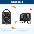 thumbnail image 3 of CazToi Large Dog Bike Trailer 88Lbs Capacity 16in Air Tires Foldable Design, 3 of 8