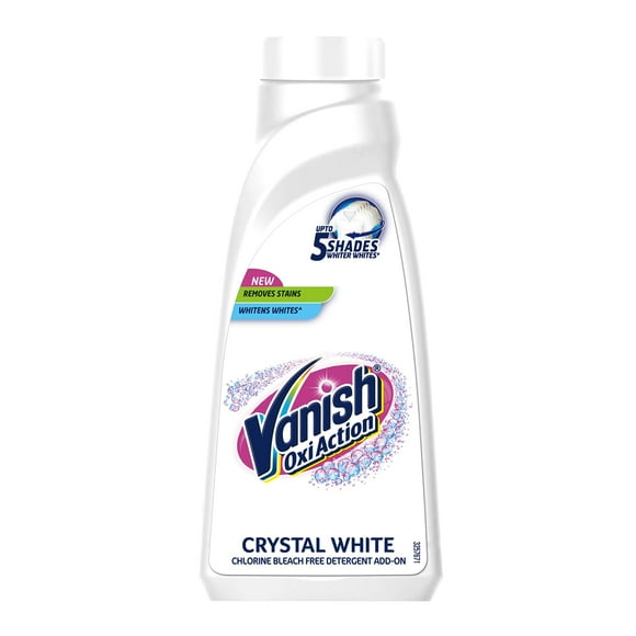Lot de 2 Vanish Crystal White 800 ml Détachant Liquide pour Blanchiment de Tissu en Addition