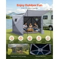 thumbnail image 4 of 12x12 FT Pop-Up Gazebo Screen Tent with Removable Top, 6-Sided Quick Setup Camping Canopy, 4 of 7
