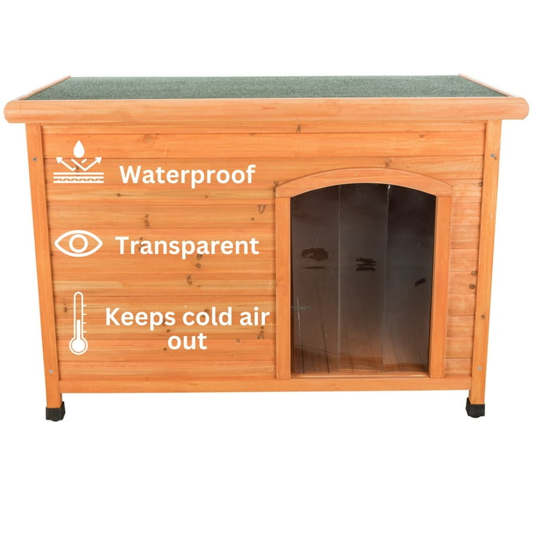Dog kennel top plastic door flaps