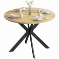 thumbnail image 1 of HOMCOM 39" Round Kitchen Table, Dining Table for Small Spaces, Steel Leg, 1 of 10