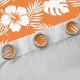 thumbnail image 4 of Erosebridal Tropical Blossoms Blackout Curtains Set of 2 (52x84 Each) for Girls, Orange White Window Curtains, 4 of 6