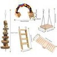 thumbnail image 3 of Pet Playground With Health Promotion, Easy Installation For Natural Wooden Ladder And Multifunctional Pet Toys, 10 Piece Set Suitable For Rabbits Guinea Pigs Chinchillas Hamsters Gerbils Rats Birds, 3 of 6