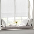 thumbnail image 2 of JERFIT White Polyester Basketweave Cordless Roman Shade for Windows, Room Darkening Thermal Insulation Energy Efficient Window Treatment, Inside or Outside Mount, 31" W x 64" L, 2 of 10