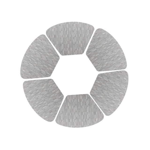 Yuarrent 6X manteles individuales redondos, posavasos para tazas, resistente al calor, multicolor, decorativo, para Hotel, multiusos, almohadilla de Mostrada Gris 48*33 CM Yuarrent HA082804-02