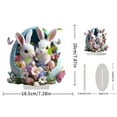 thumbnail image 5 of Easter Decorations Colorful Easter Bunny Tabletop Ornament,Spring Fashion Decorative Sculpture Figurine 2D Acrylic for Home Kitchen Easter Party,Birthday Gifts for Women D-i, 5 of 9