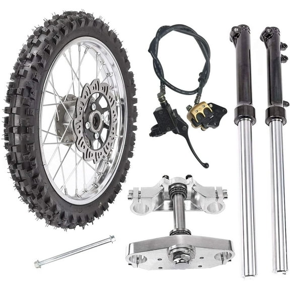 33mm 630mm Front Forks Triple Clamp   14" Wheel 60/100-14 Tire Rim Disc Brake Assembly 12mm Axle for Pit Bike Apollo 125cc XR70 SSR 110cc 125cc Motocross