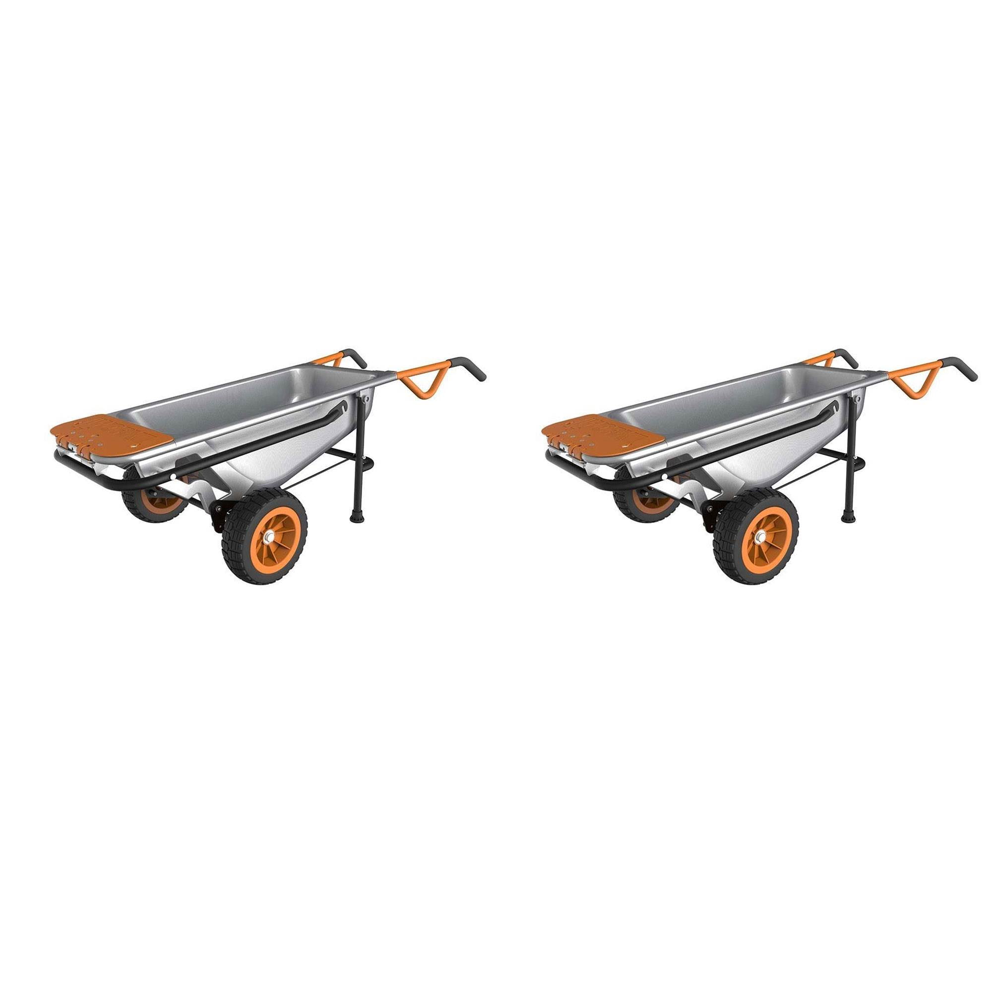 WORX Aerocart Multifunction Wheelbarrow Dolly Cart Garden Carrier Cart