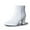 White Pu, variant on J. Adams Women's Wallice Ankle Booties - Chic Pointed Toe Block Heel Boots with Side Zipper - Comfortable and Stylish Dress Boots for Everyday Wear