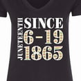 thumbnail image 4 of Inktastic Juneteenth Since 6-19-1865 Women's V-Neck T-Shirt, 4 of 5