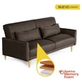 thumbnail image 2 of Sofá Cama Makora Anicka con Memory Foam Color Chocolate Lino Respaldo Reclinable de 3 Posiciones, 2 of 7