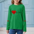 thumbnail image 5 of Lorytime Valentine's Day Girls Sweatshirt Long Sleeve Kid Cute Crewneck Tops Heart Pullover Holiday Outerwear 7-8 Years, 5 of 6