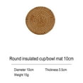 thumbnail image 3 of Rattan Pot Holder, Heat Insulation Mat, Natural Woven Brown Rattan Trivet, Durable Kitchen Table Protector, Multipurpose Desktop Heat Resistant Coaster, 3 of 7
