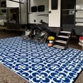 thumbnail image 3 of HUGEAR Outdoor Rugs Clearance 6'x9' Waterproof Patio Rugs Area Rugs Plastic Straw Rugs, Camping RV Rugs for outside, Balcony, Pool, Deck Rug, 3 of 6