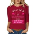 thumbnail image 1 of Fgnfyis T-Shirts pour Femmes Sensibilisation au Cancer Tee Graphique pour Usage Quotidien Décontracté Haut Col Rond Confortable avec Imprimé Inspirant pour Printemps et Été Hauts pour Femmes Rouge Melon D\'eau TG, 1 of 4