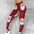thumbnail image 2 of oelaio Womens Christmas Leggings Novelty Holiday Tights Funny Cute Xmas Print Casual Yoga Pants Buttery Soft Ankle Length Milk Silk Legging Multicolor XXL, 2 of 9