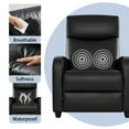 thumbnail image 3 of CONCETTA Massage Recliner Sofa Chair, 160° Reclining, Vibration Massage, 275lb Capacity, Black, 3 of 7