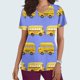 thumbnail image 1 of Fiudx Camisas para Mujer Blusa de Lactancia con Bolsillos y Manga Corta con Cuello En V y Estampado En Barbacoa para Mujer, 1 of 5