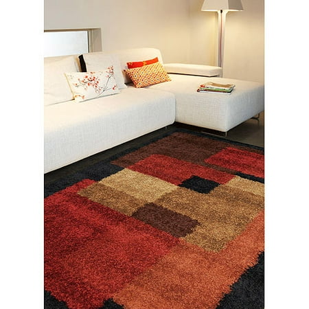 Shag Overclear Black 5'3"x 7'6" Area Rug