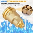 thumbnail image 3 of GUYUTING Propane Gas Adapter Solid Brass for 2lb Cylinder Filling QCC1 POL to 14 NPT Male Thread RV Grill Fryer Cooker, 3 of 9