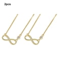 thumbnail image 4 of Guardurnaity 2x Cadena de plata blanca con textura para facilitar la limpieza y el mantenimiento. Collar de plata con forma de corazón para mujer. Accesorio para el cabello color dorado, 2*1 collares, 4 of 6