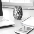 thumbnail image 3 of Leopard Print 12oz Stainless Steel Insulated Wine Tumbler with Lid and Straw – Double Wall Vacuum Mug for Hot & Cold Drinks, 304 Steel Interior, Sweat-Free Design, 3 of 5