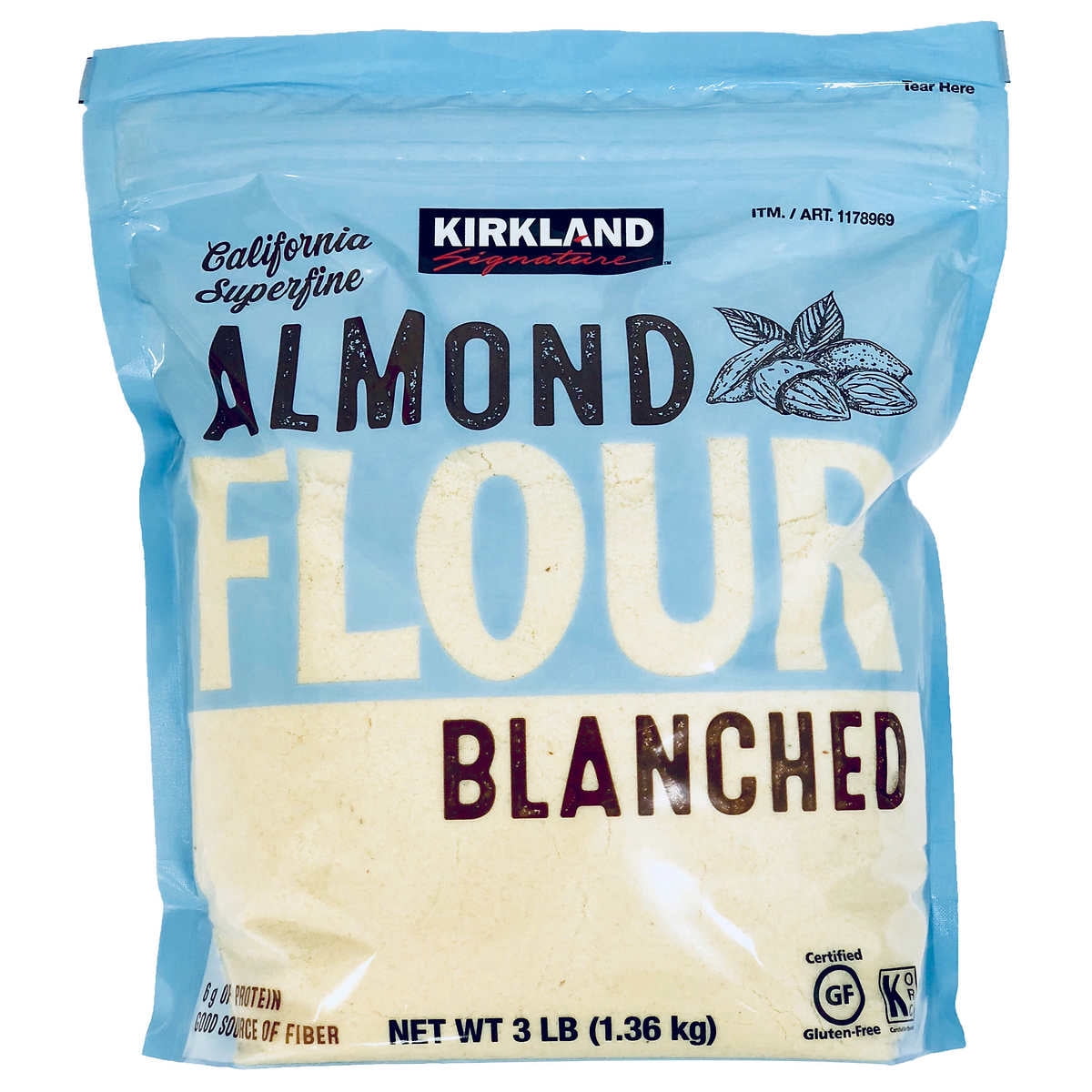 KS California Superfine Blanched Almond Flour, 3 lbs
