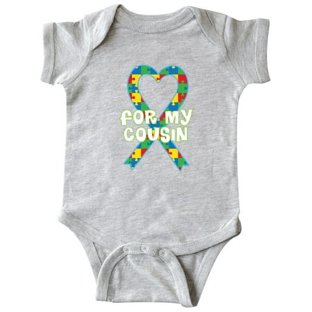 

Inktastic Autism Awareness for Cousin Puzzle Ribbon Gift Baby Boy or Baby Girl Bodysuit
