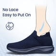 thumbnail image 5 of BNRSHOE Walking Shoes Women's Mesh Sock Casual Sneakers Lightweight Comfy Flats Dark Blue, 5 of 8