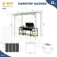 thumbnail image 2 of Leukture 5' x 8' Wall Mounted Lean to Metal Awnings with Sloped Roof Outdoor Patio Gazebo Awning for Backyard Deck White, 2 of 7