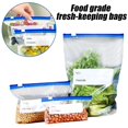 thumbnail image 2 of Thicken Transparent Fresh Keeping Bag Reusable Food Storage Bags With Zipper Waterproof, 2 of 5
