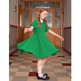 thumbnail image 4 of Arshiner Girl's Summer Dresses Ruffle Short Sleeve Swing Flowy Midi Casual Sundress with Pockets, 4 of 6