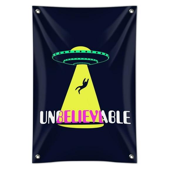 Unbelievable Alien Believe UFO Flying Saucer Home Business Office Sign