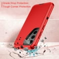 thumbnail image 4 of I-HONVA For Samsung Galaxy S25/S24 Plus Case,3-Layer Military Grade Drop Protection Anti-Slip Rugged Shockproof Dustproof Protection 6.7 inch Phone Case,Red Black, 4 of 7