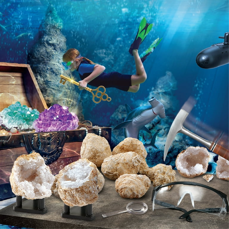 Discovery #Mindblown Geode Crystal Excavation Kit, 14-Piece