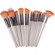 thumbnail image 3 of GOOHOCHY Juego de 14 brochas de maquillaje con mango de plástico, surtido de brochas cosméticas, artículos de belleza (doradas), 3 of 8