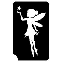 Art Factory Glitter Tattoo Stencil - Fairy with Star (5/pack), Temporary Tattoo Template for Kids Adults, Face Paint Stencil Body Art Stencil, Stencil for Face Painting, Party, Festival ,3" x 1.5"