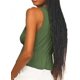 thumbnail image 2 of Mujeres Profundo Cuello en V Volante Volante Bikini Top Traje de Baño Sólido Top Traje de Baño Verde oliva G Verde oliva G Xishao ropa, 2 of 2