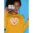 thumbnail image 2 of Valentine's Day Pets Love Sweatshirt Women -Image by Shutterstock, Female Medium, 2 of 4