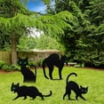 thumbnail image 4 of Joyin SET/4 Black Cat Silhouette Yard Decor Stake/Hang Black Metal w/Marble Eyes, 4 of 7